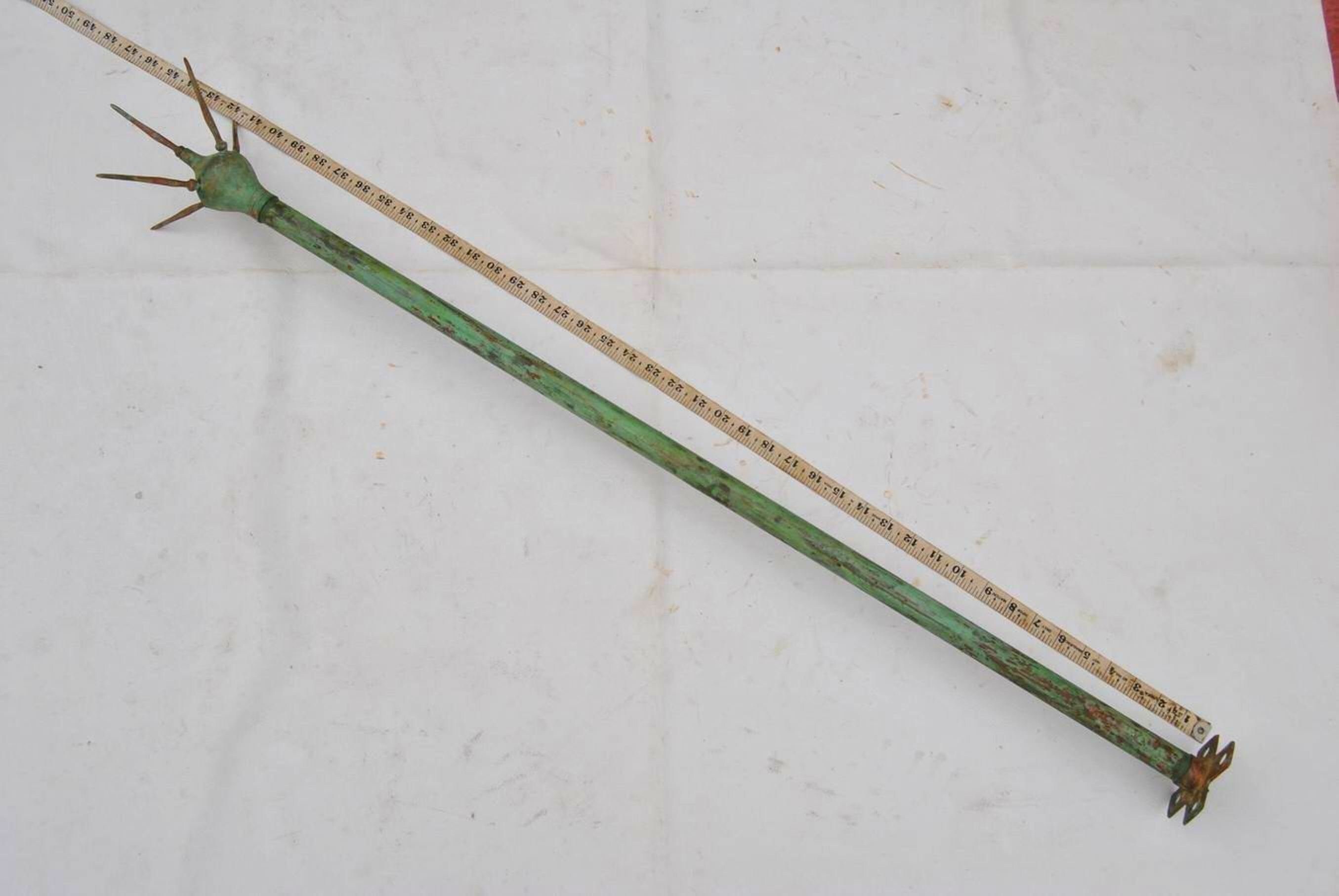 Vintage copper lightning rod 5 point 3 pcs slip w rod complete Etsy