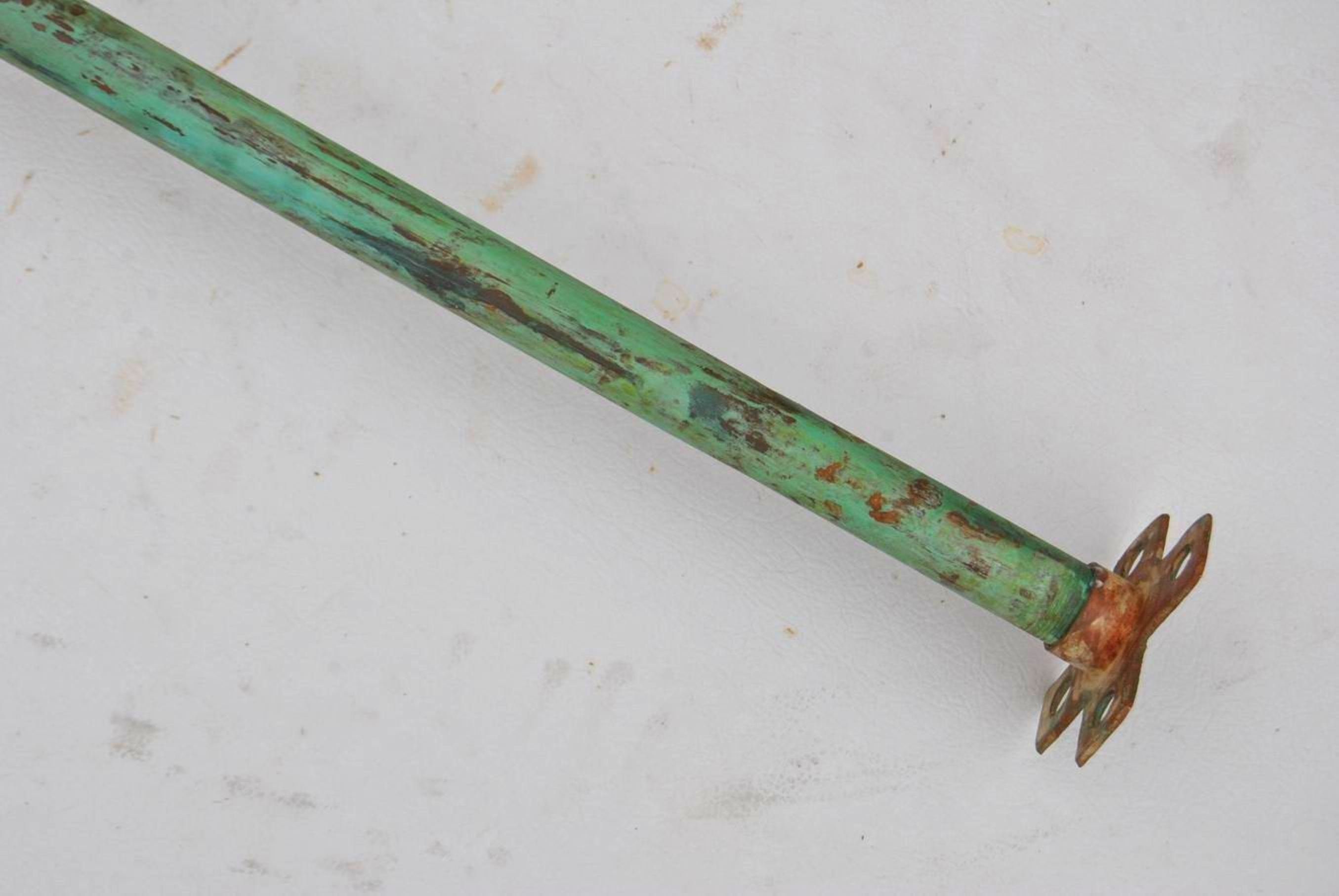 Vintage Copper Lightning Rod 5 Point 3 Pcs Slip W Rod Complete Etsy