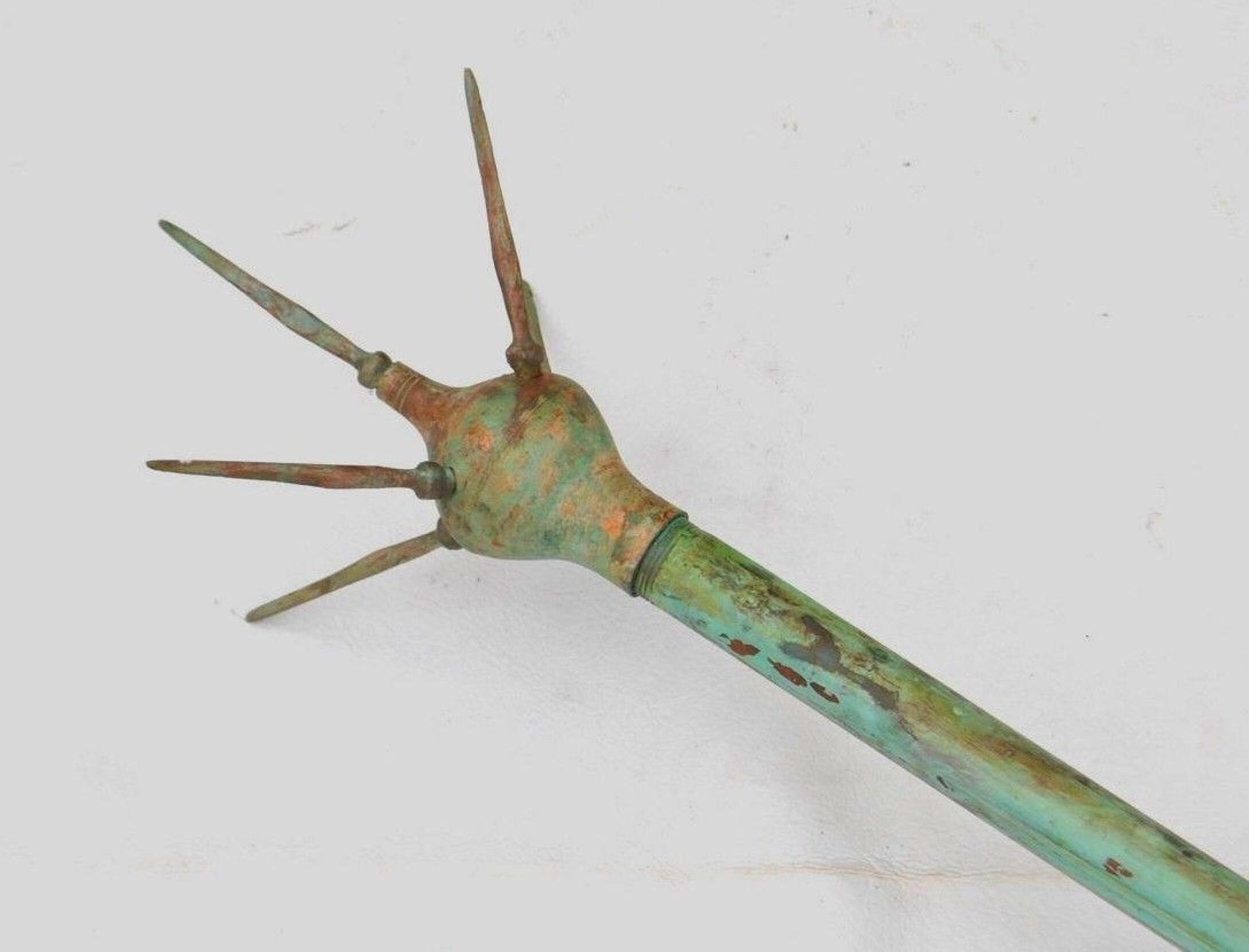 Vintage Copper Lightning Rod 5 Point 3 Pcs Slip W Rod Complete Etsy