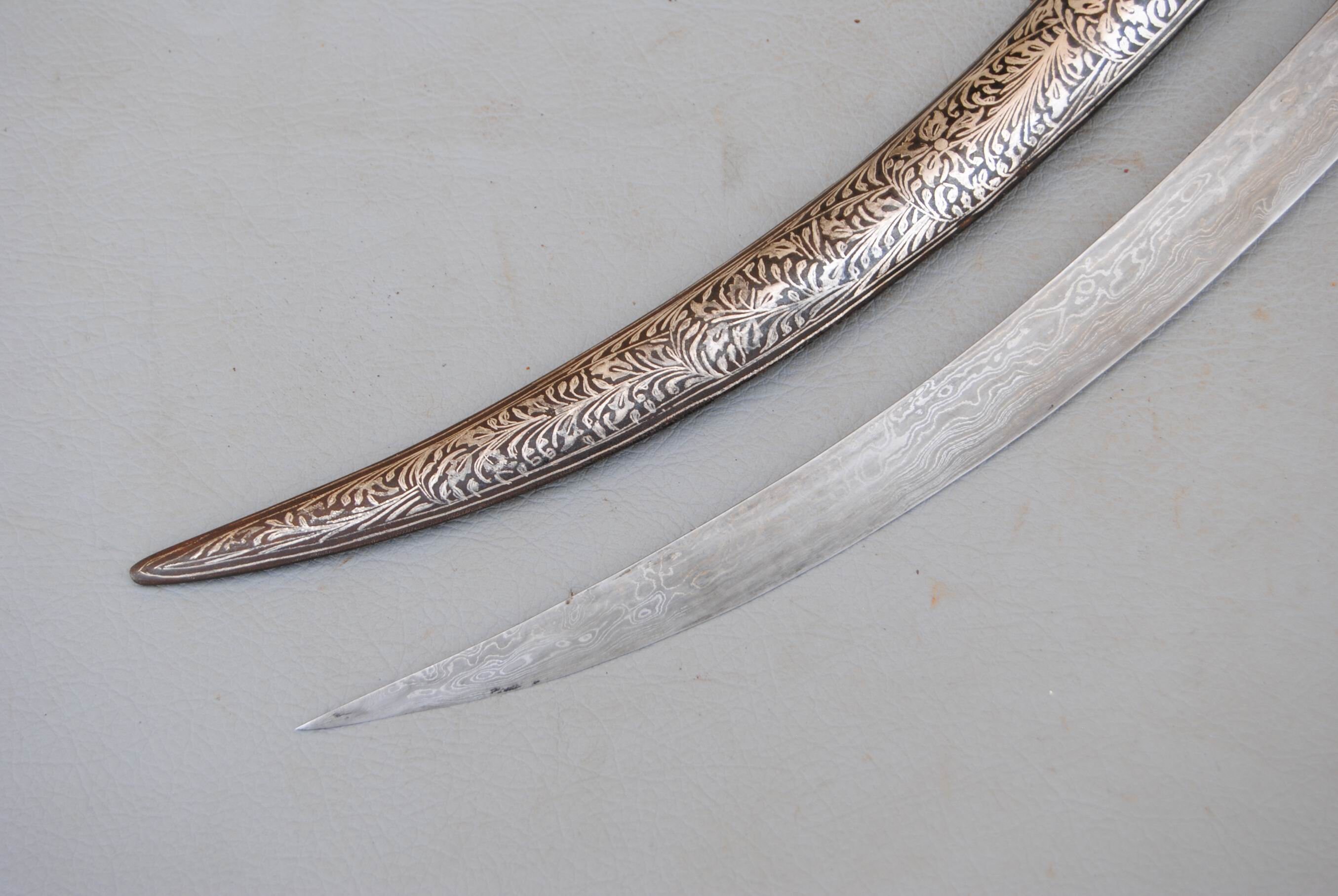 Vtg Indian Oriental Damascus steel Silver Koftgari Mini Etsy