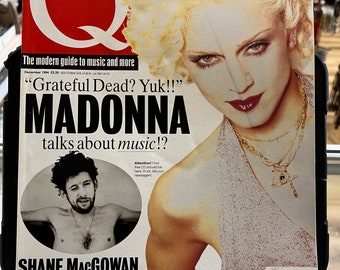 MADONNA på omslaget till en tidskrift 1994-2006 UK Q Magazine, i detalj, Harper's Bazaar - Bra skick