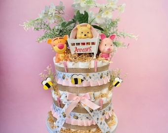 PASTEL DE PAÑALES con bloques de bebé