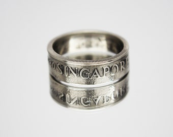 lovely 20th anniversary or birthday present. Hong Kong 20 cent gold plated adjustable ring