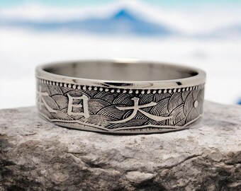 Japanse Coin Ring 10 Sen 1920-1926, Man Japan Ring, Japan