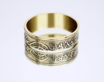 Egypt Coin Ring 5 piastres 1984 Egyptian ring Egypt ring Egyptian ring men, coin ring for men, womens coin ring, mens coin ring, money ring