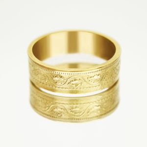 Gold Coin Ring Japan Coin Ring 20 Chon 1905-1906 (replica) 18k