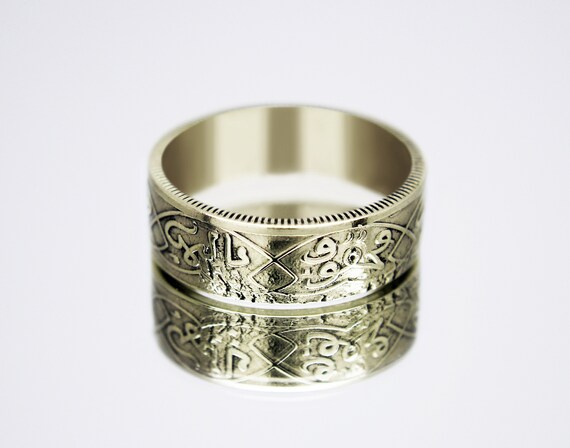 Maroc Coin Ring 1 rial 1896 r plique Bague marocaine bague de