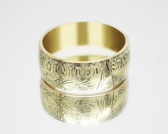 USA Coin Ring 1 dollar 1878-1921 Morgan dollar (replica), coin ring for men, american coin rings for men