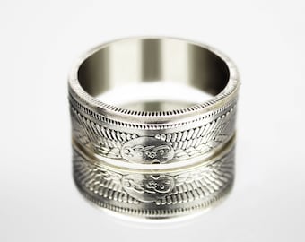 Egypt Coin Ring 10 piastres 1957 silver Egyptian ring Egypt ring Egyptian ring men, coin ring for men, silver coin ring