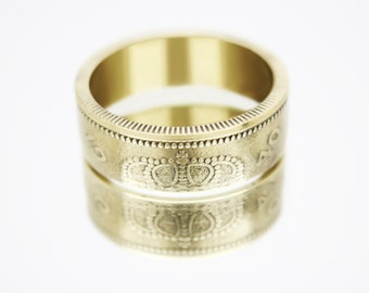 Iceland Coin Ring 2 kronor 1925-1940, coin ring for men, womens coin ring, mens coin ring, money ring