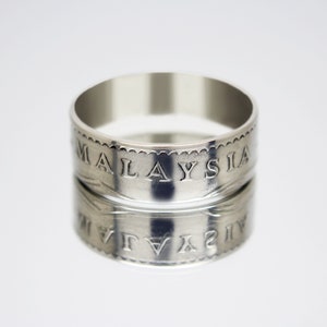 Malaysia Coin Ring 50 Sen 1967-1988, coin ring for men, womens coin ring, mens coin ring, money ring