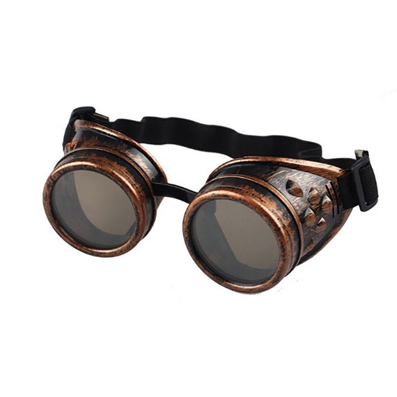 Black Details about   1 x Motorcycle Aviator Steampunk Aviator Racer Cafe Vintage Goggles 