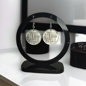 Australian Coin Earring Pair, Australian Coin Art Earrings, Australian Coin Earrings Vintage, Real Australian Coin Earrings, Coin Earrings
