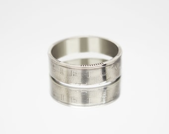 Anillo de moneda de Lituania 1 litas 2009 joyería lituana anillo lituano regalos lituanos, anillo de moneda para hombres