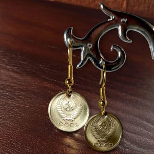 USSR Coin Gift Earrings, Vintage USSR Coin Earrings, USSR Coin Earrings Set, Ussr Coin Earrings Gift,Ussr Coin Earrings Unique,Ussr Earrings