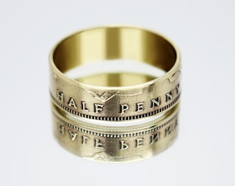 KINGSTON 12　ジャマイカ リング Jamaica Ring | Jamaican Vintage Hand Made Coin Ring | 1940s Brass