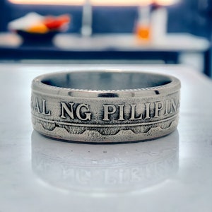 Philippines Coin Ring 1 peso 1993-2014, Philippines One Peso Ring, Philippine Coin Ring, Philippino Ring, Philippines Coin Ring