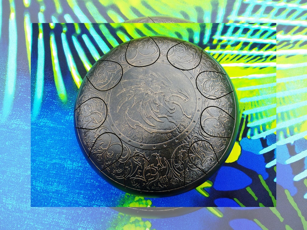 Vintage Dragon Drum 12 Shaman Drum Vegan Drum Steel Tongue Shaman Vegan