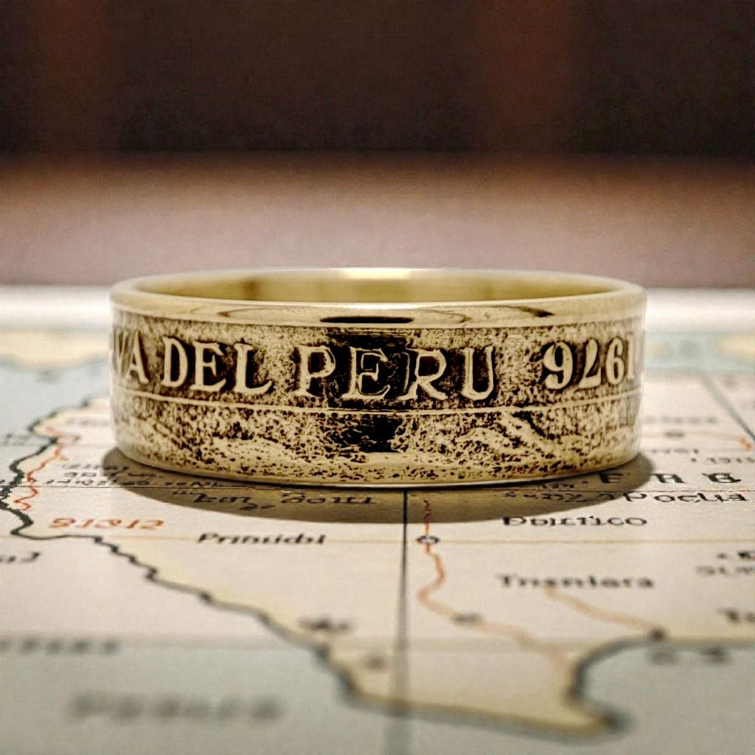 Peru Coin Ring, Man Ring Peru, Peru Ring, Ring for Man Peru, Peru Rings ...