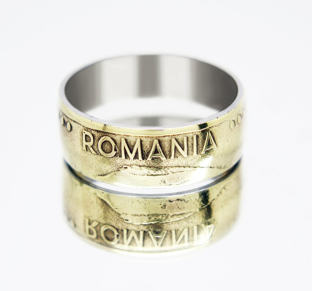 ルーマニア コインリング 50レイ 1994 ルーマニアリング、男性用コインリング、ローマのコインリング、女性用コインリング、男性用コインリング、マネー リング - Etsy 日本