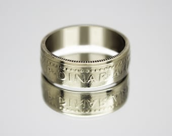 Yugoslavia Coin Ring 1 dinars 1990, coin ring for men, womens coin ring, mens coin ring, money ring