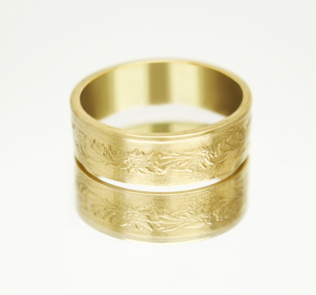 Gold Coin Ring Austria 1000 Crowns 1924 18k Gold Plated Ring, Mens Gold ...