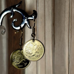 Philippine Coin Earring Pair, Philippine Coin Earrings Unique, Philippine Travel Coin Earrings, Real Philippine Coin Earrings, Coin Earrings