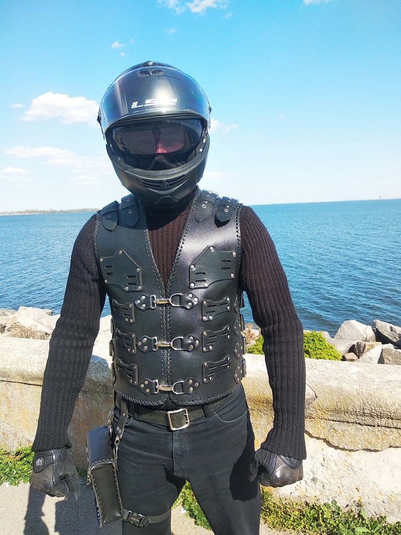 Leather Vest Men, Steampunk Vest, Mens Leather Vest, Black Leather Vest, Leather Motorcycle Vest, Motorcycle Vest, Steampunk Vest Men