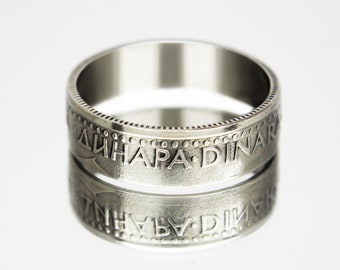 Yugoslavia Coin Ring 10 dinars 1986, coin ring for men, womens coin ring, mens coin ring, money ring