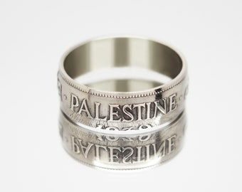 Palästina Ring 1927-1946, Münzring für Männer, Münzring für Frauen, Münzring für Männer, Münzring für Männer, Geldring für Männer