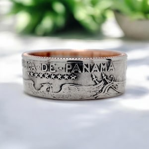 Man Ring Panama, Panama Man Ring, Balboa Panama Coin Ring, Man Ring Panama, Balboa Ring Panama, Panama Man Coin Ring, Panama Ring