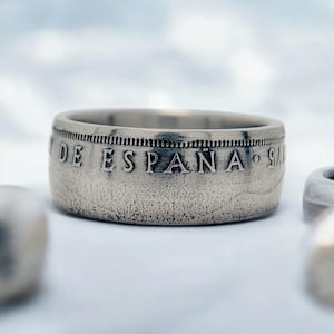 Spain Ring For Man, Spain Ring Man, Man Ring From Spain, Coin Ring Ptas Spain, Unique Ring Spain Inspired, 1975 Spain Coin Ring