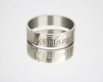 Luxembourg Coin Ring 5 francs 1962, coin ring for men, womens coin ring, mens coin ring, money ring