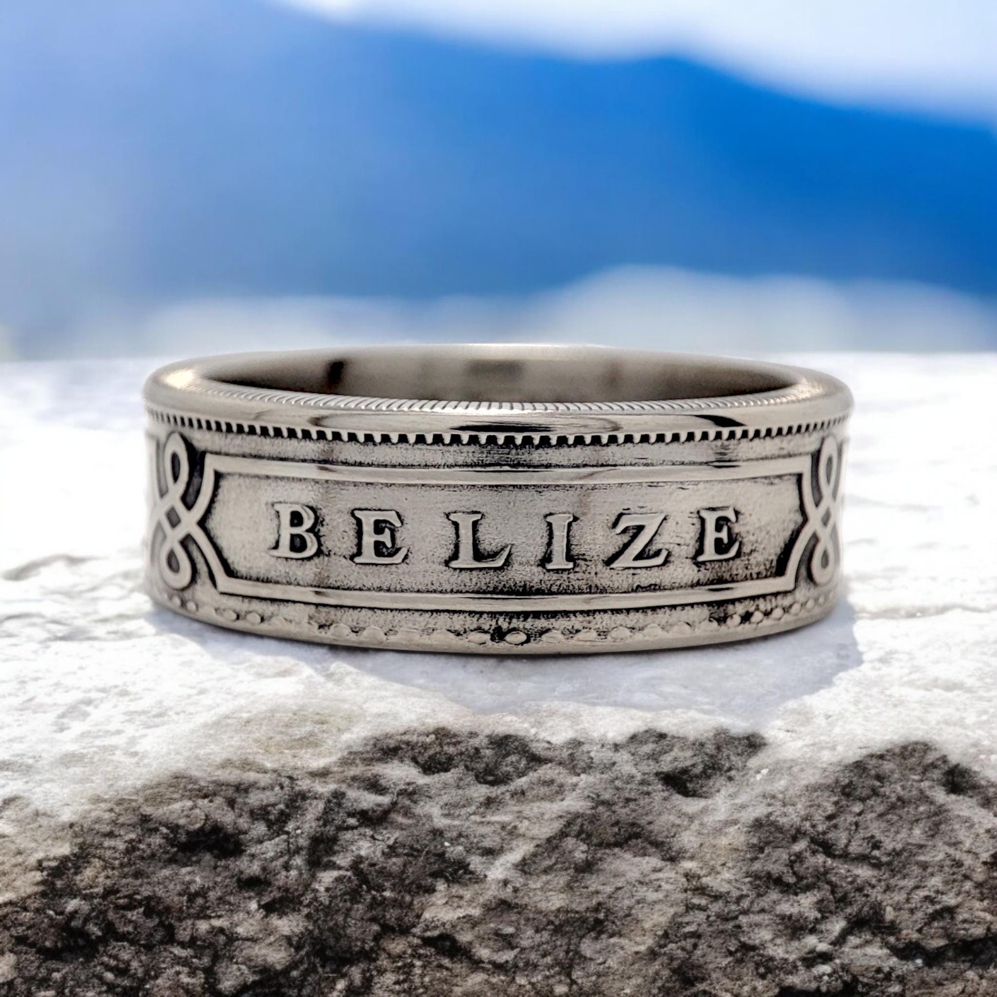 ベリーズ男性用リング、ベリーズクォーターリング、ユニークなベリーズリング、ベリーズ女性用リング、ベリーズ男性用リング、ベリーズ男性用リング、ベリーズリング、ベリーズ コインリング - Etsy 日本