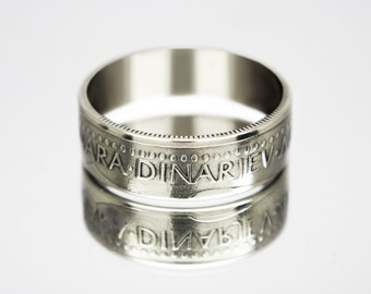 Yugoslavia Coin Ring 50 dinars 1985, coin ring for men, womens coin ring, mens coin ring, money ring