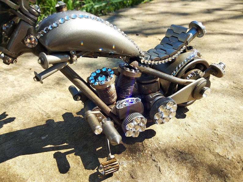 Motorcycle Figurine Harley Davidson Model Motorcycle Model Etsy