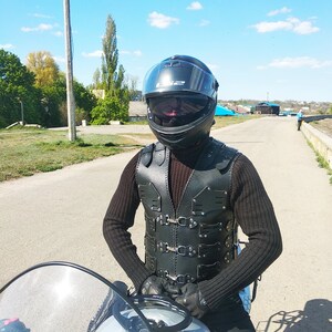 Leather Vest Men, Steampunk Vest, Mens Leather Vest, Black Leather Vest, Leather Motorcycle Vest, Motorcycle Vest, Steampunk Vest Men