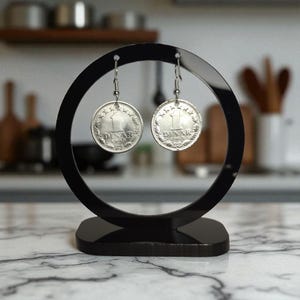 Yugoslavian Coin Earrings Women, Yugoslavian Travel Coin Earrings, Yugoslavian Coin Earrings Set,Yugoslavian Coin Earring Pair,Coin Earrings
