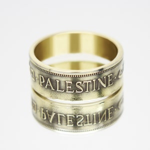 Palestine Coin Ring 20 miles 1927-1941 (replica), coin ring for men, coin ring for woman, womens coin ring, mens coin ring, money ring