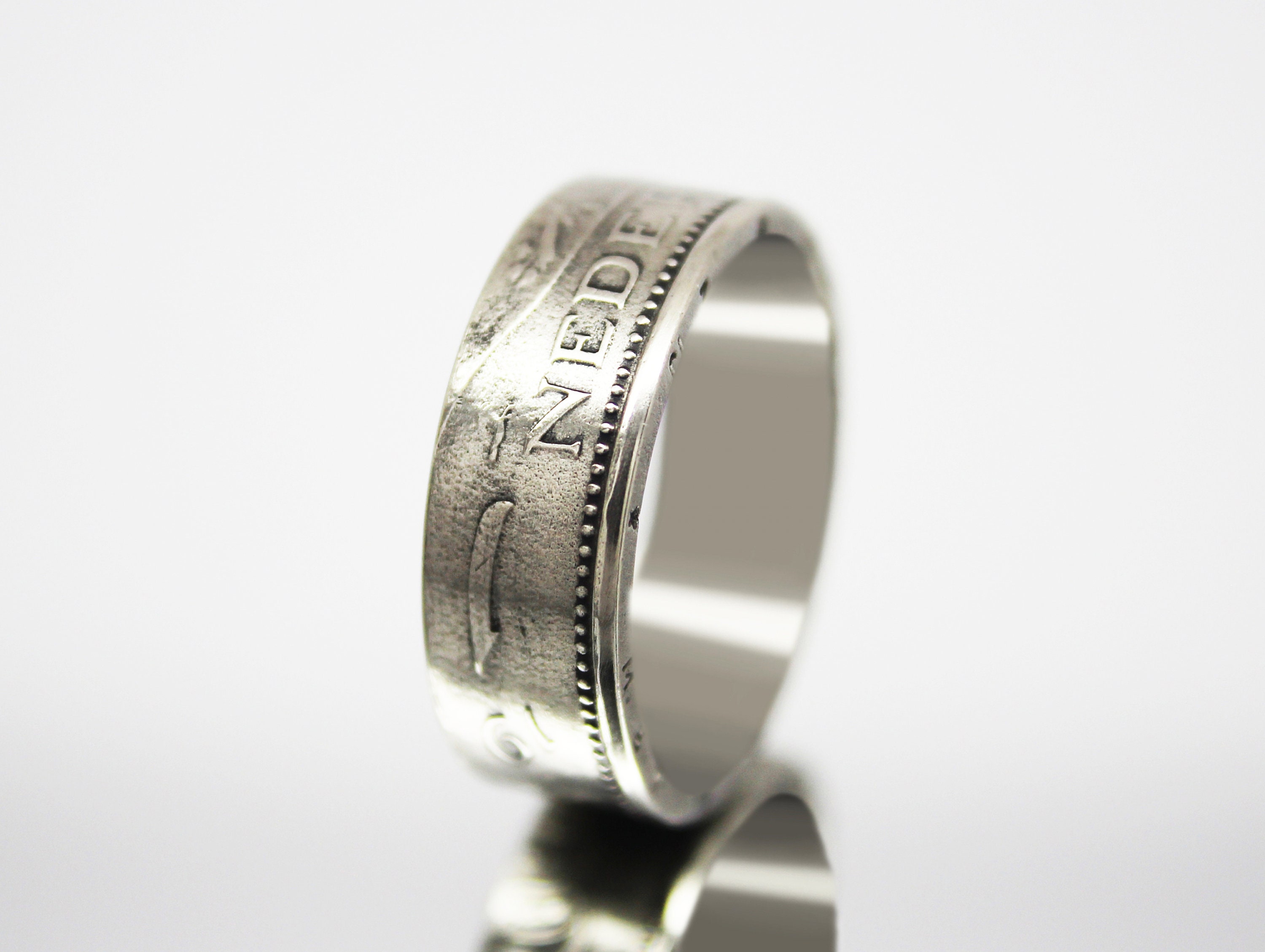 Netherlands Coin Ring 1 Guilder 1949-1980, Coin Ring for Men, Womens ...