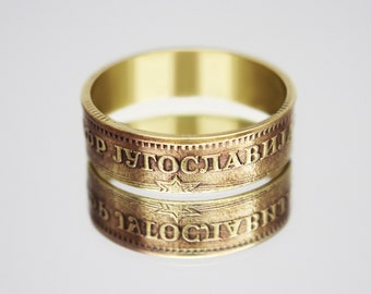Yugoslavia Coin Ring 20 pairs 1965-1981, coin ring for men, womens coin ring, mens coin ring, money ring