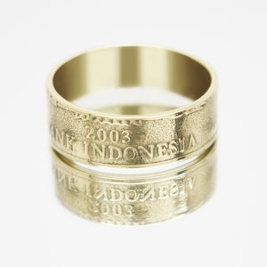 Indonesia Coin Ring 500 rupees 2001-2003, coin ring for men, womens coin ring, mens coin ring, money ring