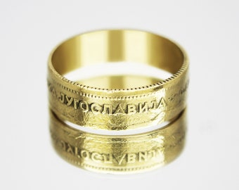 Yugoslavia Coin Ring 20 dinars 1955, coin ring for men, womens coin ring, mens coin ring, money ring