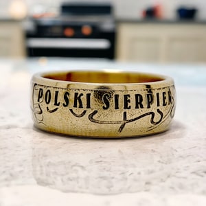 Poland Coin Ring 2 zloty 2010, Ring For Man Poland, Poland Ring, Vintage Poland Coin Ring, Poland Coin Ring, Poland Warsaw Ring