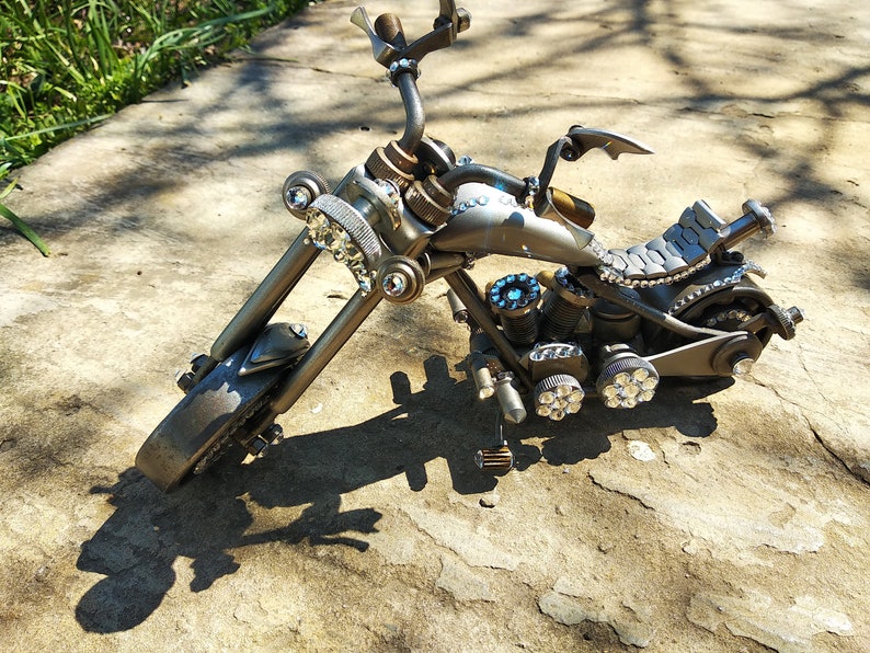 Motorcycle Figurine Harley Davidson Model Motorcycle Model Etsy