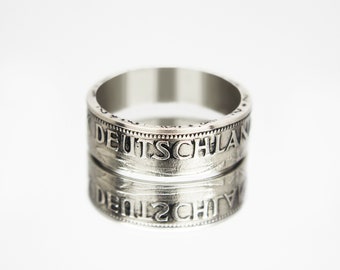 Germany Coin Ring 1 mark 1948-1989 german coin ring, coin ring for men, german coin ring, womens coin ring, mens coin ring, money ring