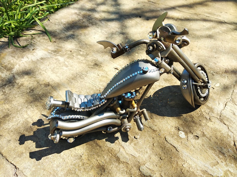 Motorcycle Figurine Harley Davidson Model Motorcycle Model Etsy