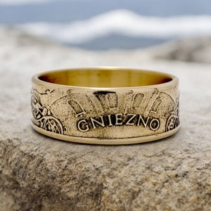 Poland Coin Ring 2 zloty 2005 Gniezno, Woman Poland Ring, Woman Poland Ring, Woman Ring From Poland, Vintage Poland Coin Ring