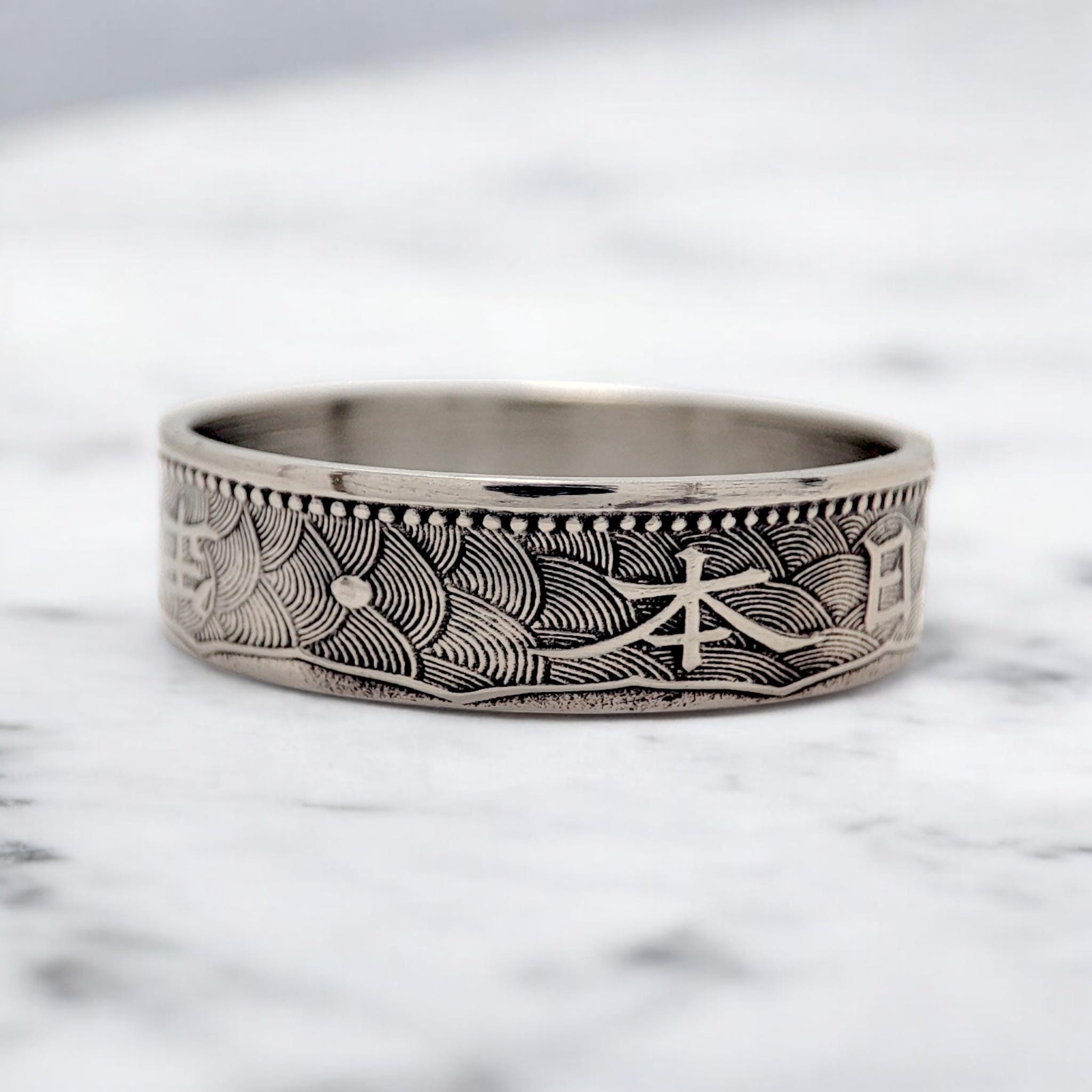 Japanse Coin Ring 10 Sen 1920-1926, Man Japan Ring, Japan