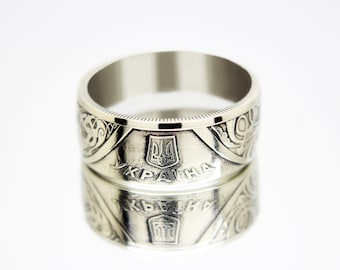 Ukraine Coin Ring 2 hryvnia 2022 Ukraine Jewelry Ukrainian Jewelry Ukrainian Necklace Ukraine Ring Ucraina Ucrania Tryzub Trident